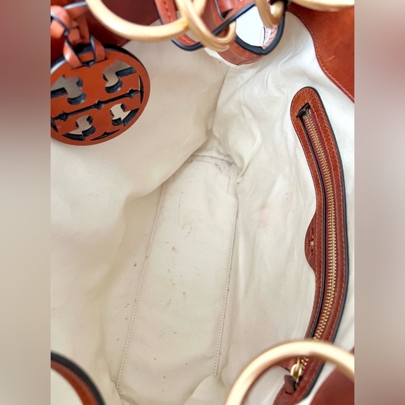 TORY BURCH || Farrah Leather Snakeskin Patchwork Multicolored Shoulder Bag - Picture 8 of 12